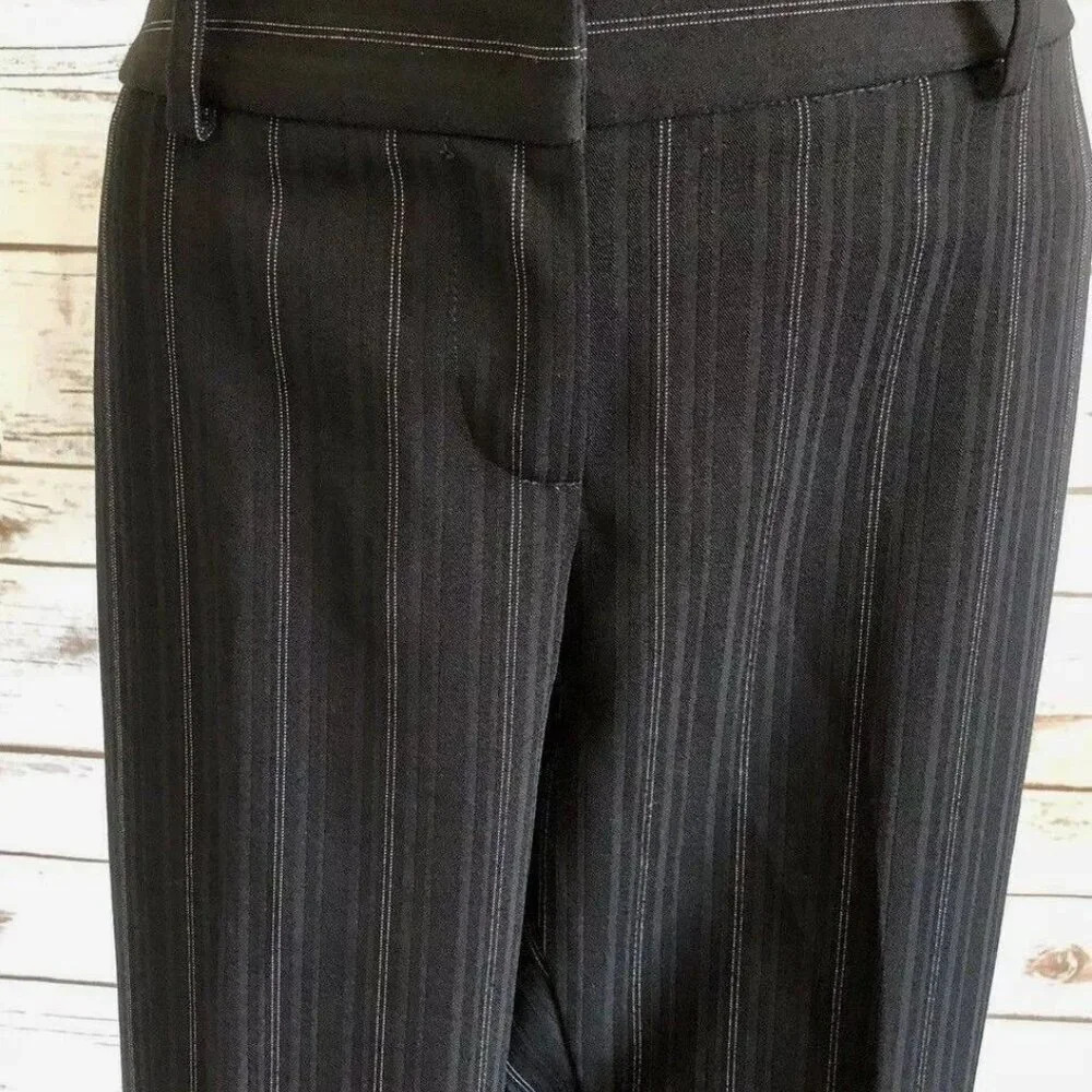 TAGLIA Women Striped Boot Cut Black White Work Trouser Career Pants Size 44 - Picture 6 of 12